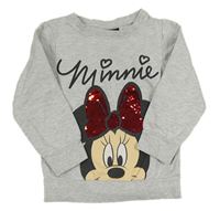Šedá mikina s Minnie Disney 
