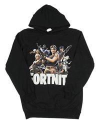 Černá mikina Fortnite s kapucí 