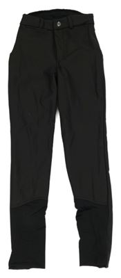 Černé koženkové jezdecké tregíny Fouganza