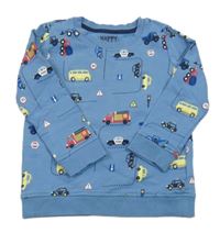 Modrá mikina s auty Tchibo