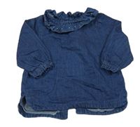 Tmavomodrá riflová halenka s volánky Kiabi