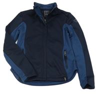 Tmavomodro-modrá softshellová bunda Decathlon