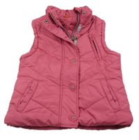 Růžová šusťáková zateplená vesta 