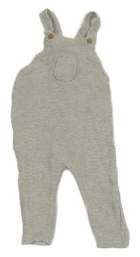 Šedé pletené laclové kalhoty Zara