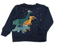 Tmavomodrá mikina s dinosaury C&A