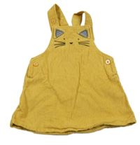 Žluté manšestrové šaty s kočkou Next