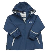 Tmavomodrá nepromokavá bunda s bagrem a kapucí Lupilu