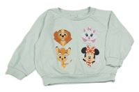 Světlezelená oversize mikina s Minnií Disney