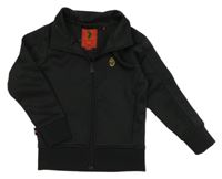 Černá propínací sportovní mikina s nápisem Luke