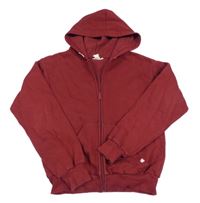 Vínová propínací mikina s kapucí H&M