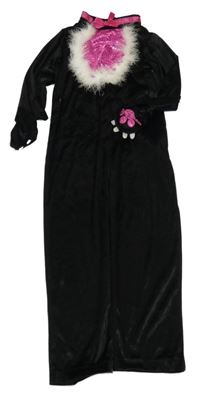 Kostým - Černá plyšová kombinéza - kočka