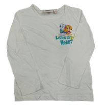 Bílé triko s Paw Patrol Nickelodeon