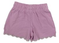 Růžové bavlněné kraťasy s madeirou George 