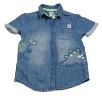 Modrá riflová košile s dinosaury F&F