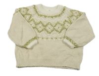 Béžový svetr se vzorem M&S