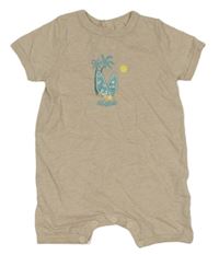 Béžový letní overal se surfy 