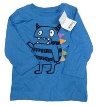 Nové - Modré triko s příšerkou Next