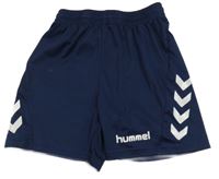 Tmavomodré sportovní kraťasy s logem Hummel