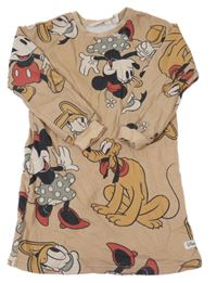 Béžové teplákové šaty s Minnií a kamarády H&M