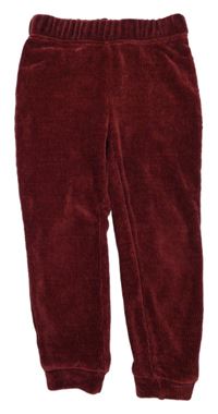 Červené žinylkové kalhoty H&M