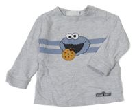 Šedé melírované triko Sesame street