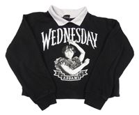 Černá crop mikina Wednesday