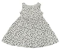 Bílo-černé puntíkaté šaty F&F