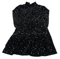 Černé sametové šaty s hvězdičkami M&S