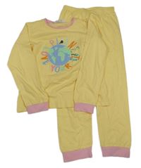 Žluto-růžové pyžamo s planetou Penti Young