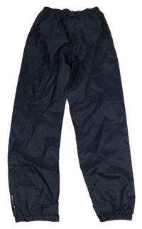 Tmavomodré šusťákové nepromokavé kalhoty