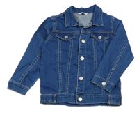 Modrá tepláková riflová bunda Smile