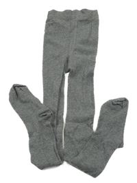 Šedé melírované punčocháče POCOPIANO