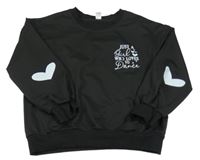 Černá oversize mikina s nápisy 