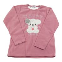 Starorůžová fleecová pyžamová mikina s koalou INFINITY KIDS