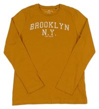 Medové triko s nápisem TOM TAILOR