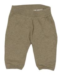 Béžovo-šedé melírované pletené tepláky H&M