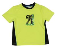 Neonově žluto-černý dres s nápisy C&A