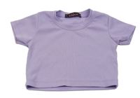 Levandulové žebrované crop tričko 