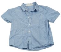 Modrá melírovaná košile H&M