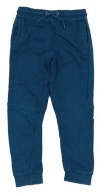 Petrolejové tepláky se žebrováním Tu