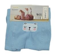 Nové - Modro-světlemodré punčocháče s medvídkem a pruhy Lily & Dan