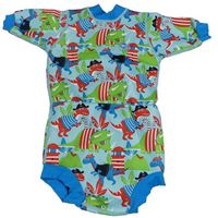 Světlemodré neoprenové body s dinosaury Splash About