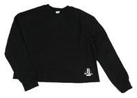 Černá crop mikina s nápisem River Island