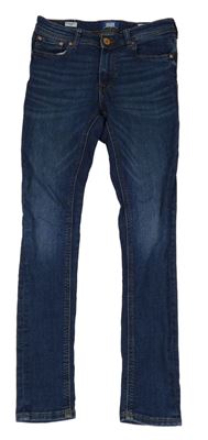 Tmavomodré super skinny rifle Jack & Jones