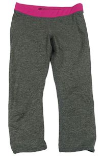 Tmavošedé melírované sportovní capri legíny H&M