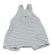 Bílo-modré pruhované teplákové laclové kraťasy s medvědem H&M