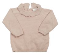 Růžový svetr s límečkem zn. Primark
