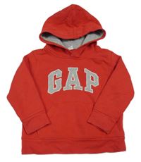 Červená mikina s logem a kapucí GAP