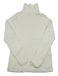 Smetanový žebrovaný svetrový rolák George