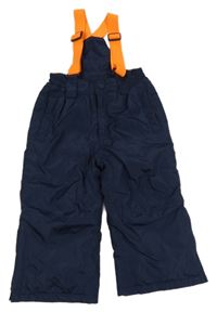 Tmavomodré šusťákové oteplovačky s kšandami Kiki&Koko